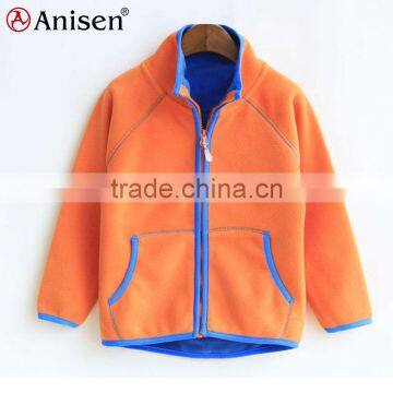 Toddler cute soft warm kangroo pocket polar fleece kids jacket