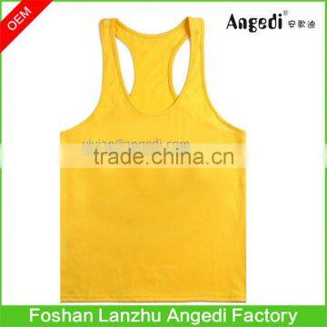 Mens solid color Quick-drying Breathable Tank top Stretch Gym Sports Summer Cotton Singlets Stringer for Running Training Gasp