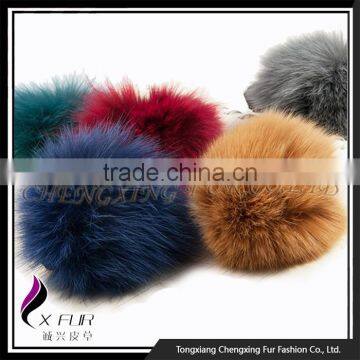 CX-A-05B Colourful Cute Promotional Fox Fur Ball Keychain