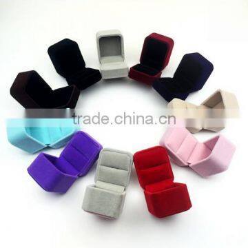 Luxury velvet square jewelry boxes Multicolor accept custom logo velvet jewelry package wholesale jewelry box