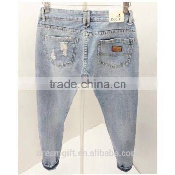 2016 New Summer Fashion Women Harem Pants Jeans Holes Torn Vintage Jeans Slim Jeans for Women Boyfriend photo-6