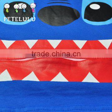 2017 Apparel For Childrens Stick Out Tongue Monster Hooded Summer Boys T Shirt