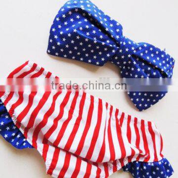 Baby Girls Star Bowknot Top and Stripes Underwear Beach Wear Cover up for Kids photo-4
