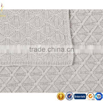 Baby Solid Cable Cashmere Blanket/Throw photo-4