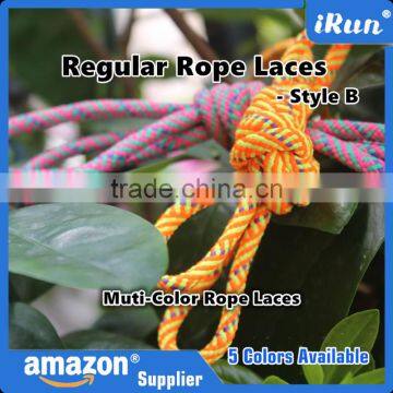 Amazon/eBay Hot Selling Durable Round Thick Braided Sports Yeezy Sneaker Boot Rope Shoelaces - High Quality Rope Laces in Stock photo-6