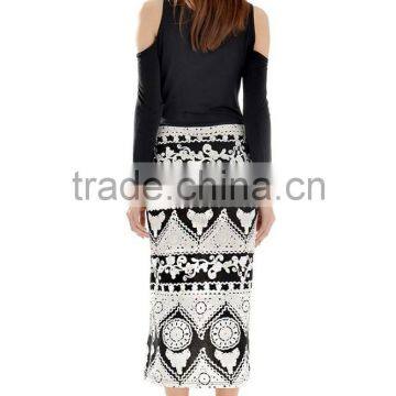 New Fashion Retro Dream Floral Cutout Sleeves Slit Dress Wholesale photo-4