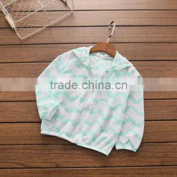 Wholesale Summer Hooded Light Cotton Zipper Girls Jacket photo-6