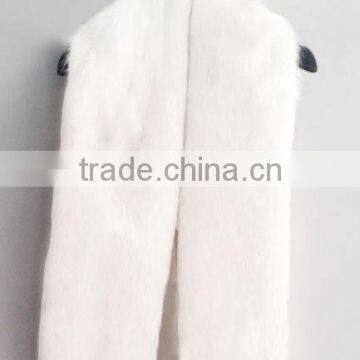 white dyed color fox fur scarf