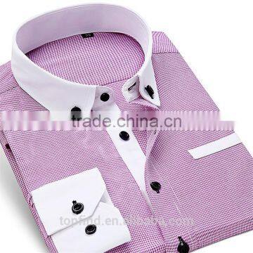 Fancy White Color Collar & Cuff Button Down Collar Shirt for Men photo-2