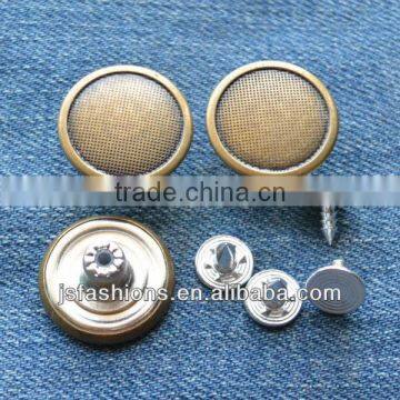 20mm Flat design brass jeans buttons in high quality for Pakistan market