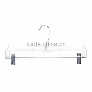 Plastic Clear Suit Hanger With Metal Clips photo-3