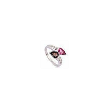 Fashionable unique Crystal gemstone Silver jewellery Rings with low price K-BC-A533