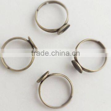 2015 Free ship 12mm Antique bronze Ring setting with blank fo jewelry 200pcs for sale