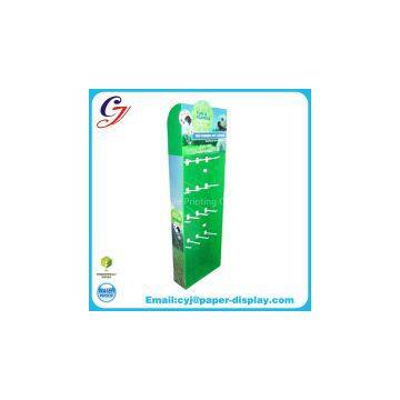 Customized cardboard display stand with hook for keychain