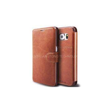 Brown Leather Case For Samsung Galaxy S6