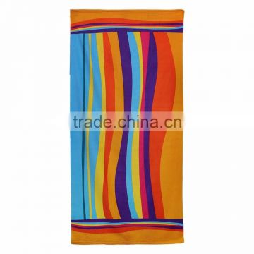 sunscreen Microfiber colorful rainbow terry lightweight rectangle beach towel