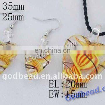 Glass(287)shion lampwork murano glass pendant set ,colorful foil murano glass pendant,wholesale Italy murano glass pendant sets