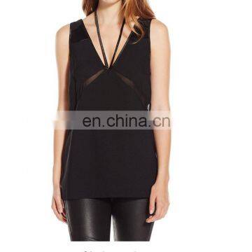 Hot Sale Lady Shirts Sexy V-neck Blouse Tops