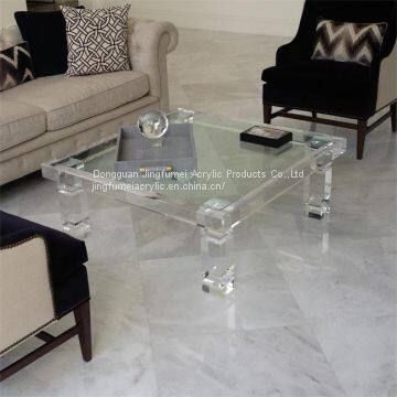 High Quality Glass Square Coffee Table Turkish Furniture Coffee Table Minimalist Coffee Table