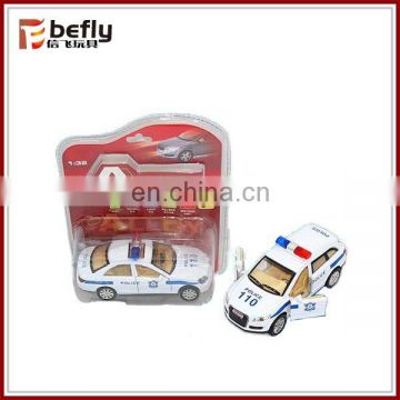 1:32 pull back open door toy metal police car