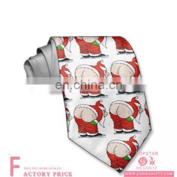 Christmas Funny Tie Rude Santa 100% Silk Man Tie