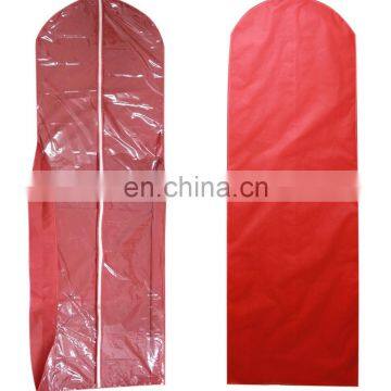 Transparent Non-woven custom garment bags storage packaging bag for bridal dress