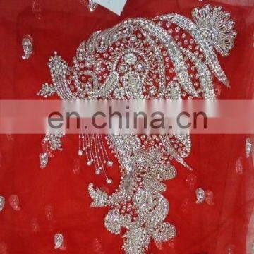Hand Made Indian French Lace With Beaded and Stone 2015 Fashion D.No.1 photo-2