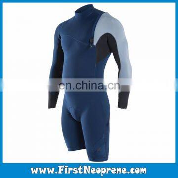 Customize Service 2/3MM Premium Neoprene CR Men Long Sleeve Scuba Shorty Diving Suit photo-3