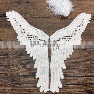 OLN0062 Angel's Wings Design 100% Cotton Neck Lace For Garment