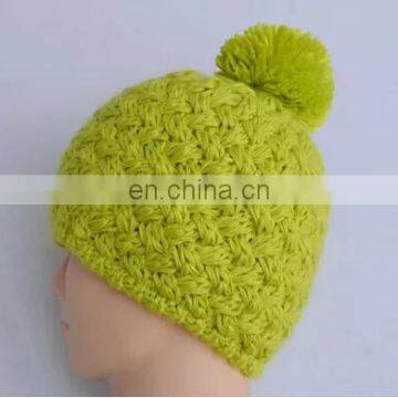 Top Fashion Style for 2016 Winter Handmaking Winter Beanie Hat With Big Top Pom Pom photo-5