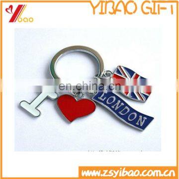 UK flag rectangle I love london keychains for souvenir