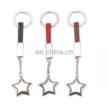 WHOLESALE QUALITY FASHION LEATHER STAR PENDENT KEYCHAIN