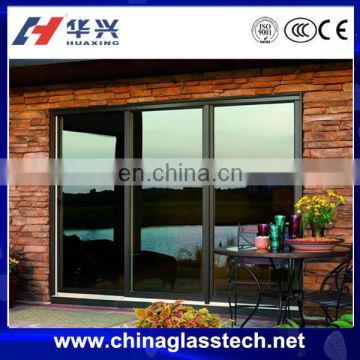 No distortion pvc ISO9001 triple glass sliding door