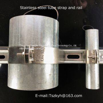 pipe clamp size:4inch rail(hot galvanizing) size:200mm*40mm*20mm*2mm