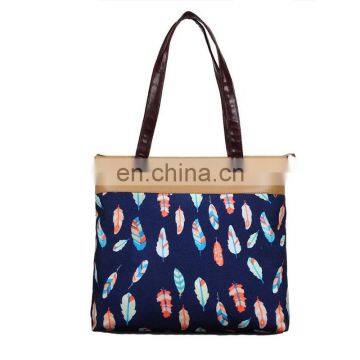 Shopping bag travel canvas tote handbag custom bag standard size canvas tote bag