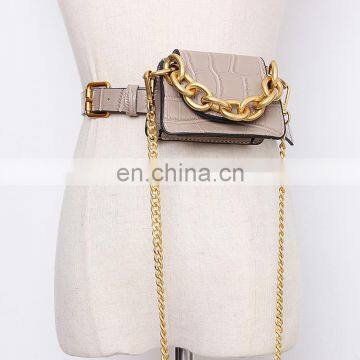 TWOTWINSTYLE Fashion Belt For Women Elegant Patchwork Packages Girdle Chain PU Leather Casual photo-5