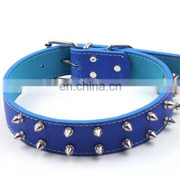 Eco-friendly New Products Most Popular Pet Punk Style Big Dog PU Rivet Collar photo-4