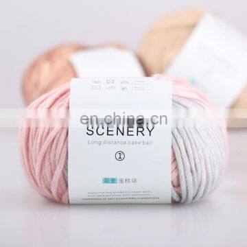 Mixed Colors Acrylic Wool Blend Material Cake Yarn Rainbow Yarn Crochet Knitting Yarn photo-4