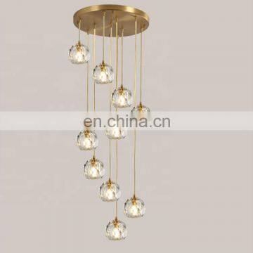 Декоративное роскошное освещение. Люстры из кристалла K9, потолочные люстры, висячие скандинавские подвесные лампы photo-2