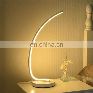 Nordic table lamp simple modern bedroom hotel warm LED smart lamp home creative decorative table lamp