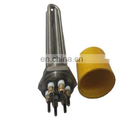 Factory flange immersion heater for electric water heater