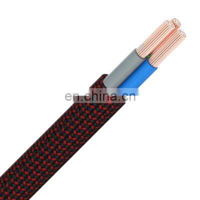 customizable specification copper electrical flexible power pvc braided insulated flexible cable