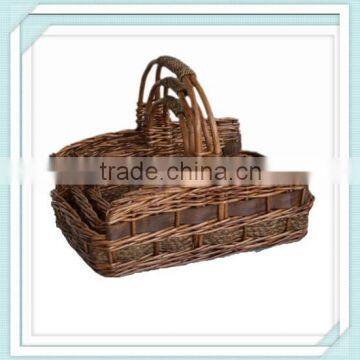 wicker firewood carrier