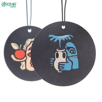 Long lasting smell custom hanging paper car air freshener