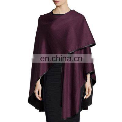 Wholesale Wool Cashmere Knitted wrap Ponchos Sweater for Women