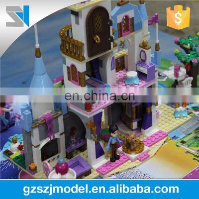 DIY plastic house toy model ,3d puzzle kid toy