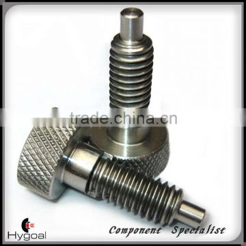 Knurled spring plungers with locking element 6702-B-ST