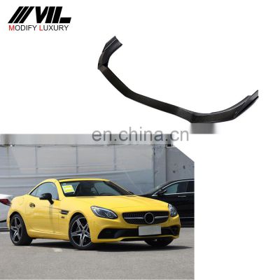 Modify Luxury Carbon Fiber SLC Class R172 Front Bumper Spoiler for Mercedes Benz  SLC180 200 300 Convertible 2-Door 2016-2019