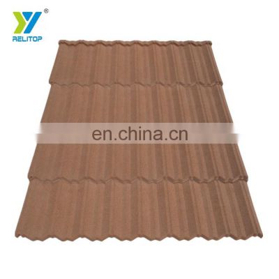 Stone Chip Coated Metal Roofing in Nigeria Colorful aluminum zinc Steel Roofing Tile price in the philippines