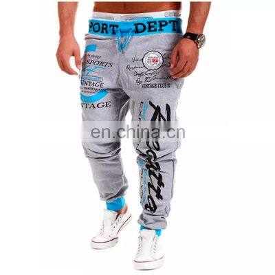 Men's 100% Cotton Spandex  Spandax Printed Full Length fashion sportpants